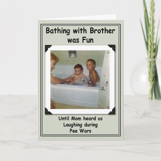 Carte Bathing Brothers Birthday (Devant)