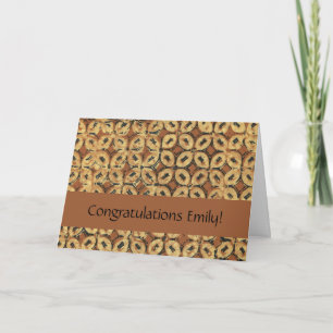 Carte Batik Earthy Coffee Bean Élégant Rustique robuste