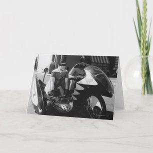 Carte Batman and Robin in Batcycle