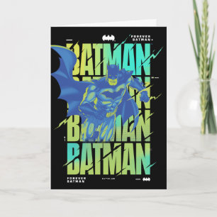 Carte Batman Électrique Qui Traverse La Typographie