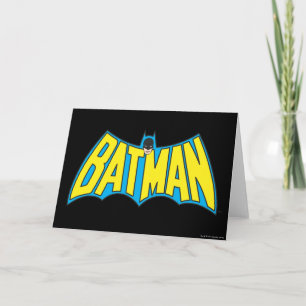 Carte Batman   Logo Vintage bleu jaune
