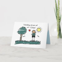 Bâton de garçon Figure Camp d'été Penser à vous