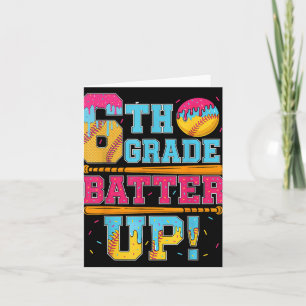 Carte Batterie de 6e année sur base-ball de baseball