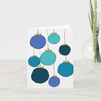 Carte Baubles bleus
