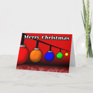 Carte Baubles de Noël