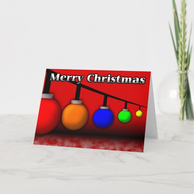 Carte Baubles de Noël (Devant)