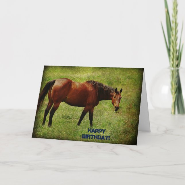 Carte Bay Horse, Anniversaire (Devant)