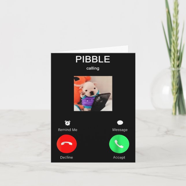 Carte Bble Is Calling Funny Meme For Meme Fans Dog Lover (Devant)