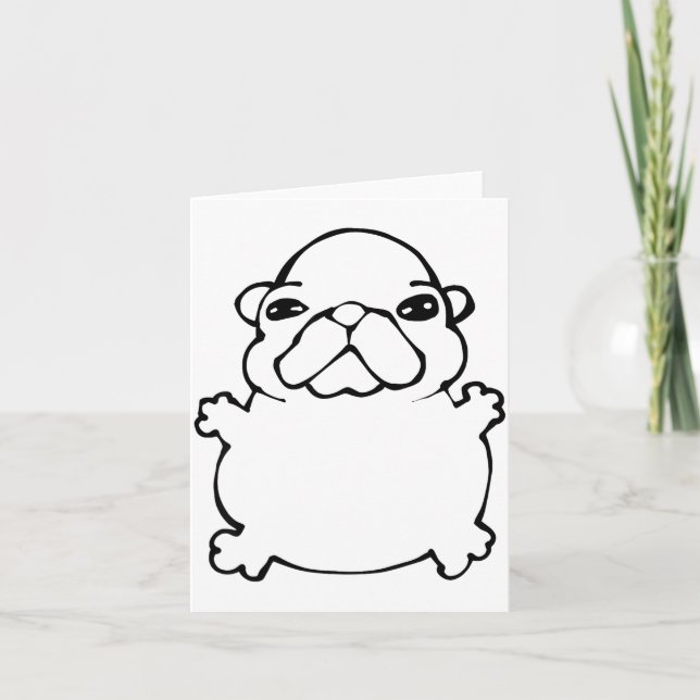 Carte Bble Meme Funny Dog Brainrot Wash My Belly Meme  (Devant)