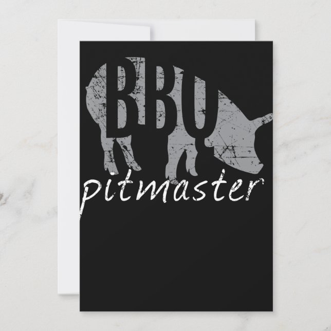 Carte BBQ | BBQ Pitmaster Pig Grill Fars Day (Devant)