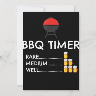 Carte BBQ BBQ Timer Barbecue Funny Grill Grill Cadeau