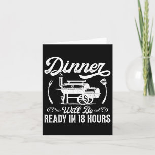 Carte Bbq Drôle Homme Fumer Viande Fumer Griller Barbecu
