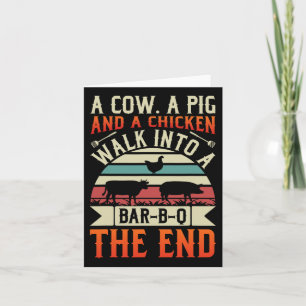 Carte Bbq Été Grillin Vache Poulet De Cochon Pour Hommes