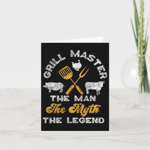 Carte Bbq Smoker Grill Maître L'Homme Le Mythe La Légend