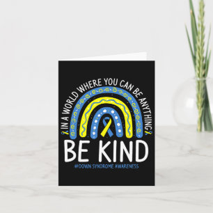 Carte Be Kind Rainbow World Down Syndromes Awareness Day