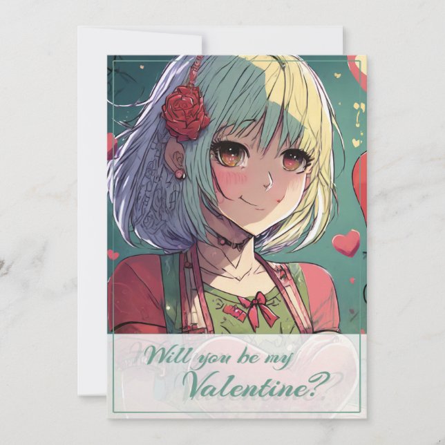 Carte Be My Valentine in Manga Style 33420 (Devant)