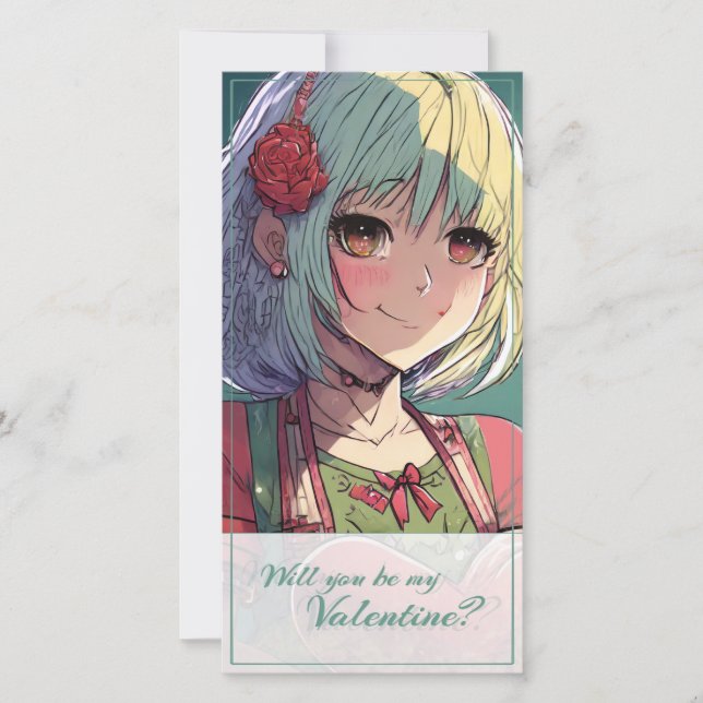 Carte Be My Valentine in Manga Style 33420 (Devant)