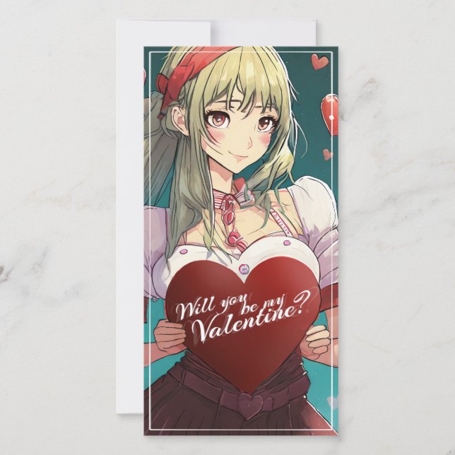 Carte Be My Valentine in Manga Style 33893 (Devant)