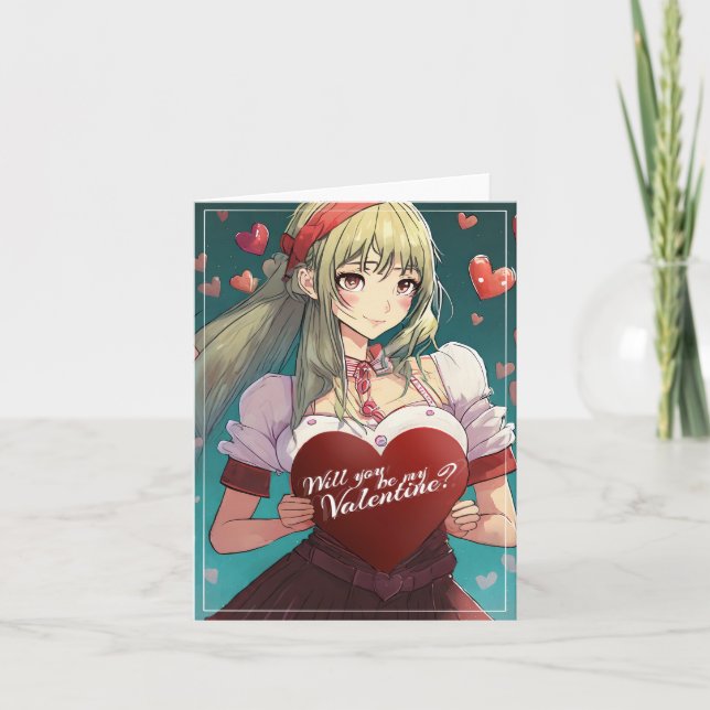 Carte Be My Valentine in Manga Style 33893 (Devant)