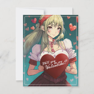 Carte Be My Valentine in Manga Style 33893
