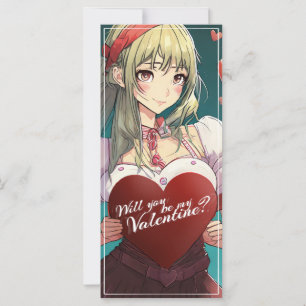 Carte Be My Valentine in Manga Style 33893