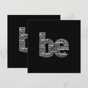 Carte Be Word Art Card - Motivational Grey Card