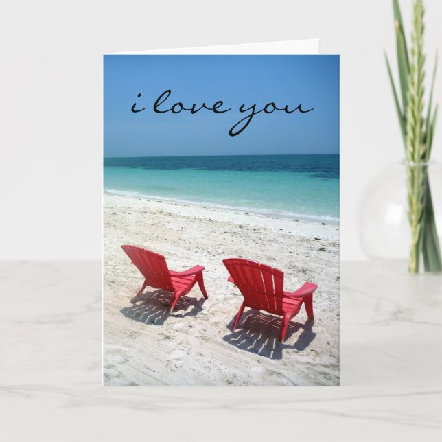 Carte beach duo love (Devant)