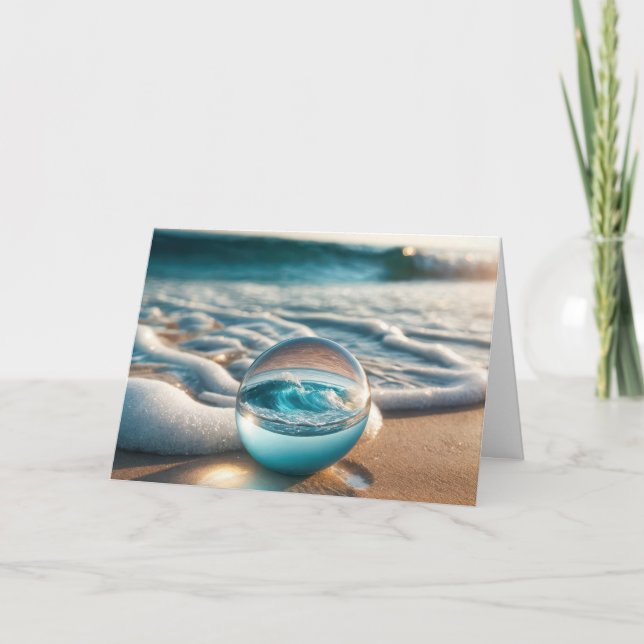 Carte Beach Lens Ball pour Anniversaire (Devant)