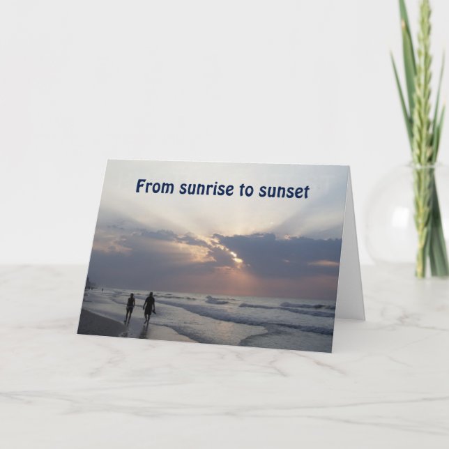 CARTE BEACH SLEVER-TO SUNSET-HOPE ANNIVERSAIRE EST MEILL (Devant)