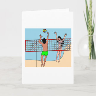 Carte Beach Volley-Ball Sur La Plage