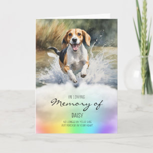 Carte Beagle aquarelle chien perte sympathie
