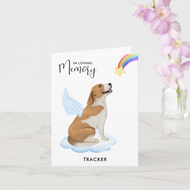 Carte Beagle chien Angel Memorial animal de compagnie pe (Orchidée)
