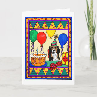 CARTE BEAGLE D'ANNIVERSAIRE