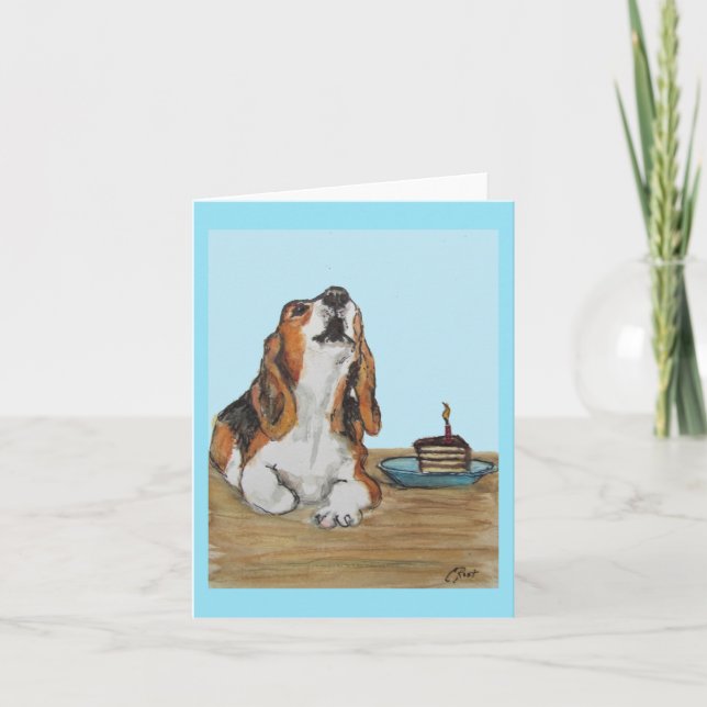 Carte Beagle d'anniversaire—Anniversaire Howl (Devant)