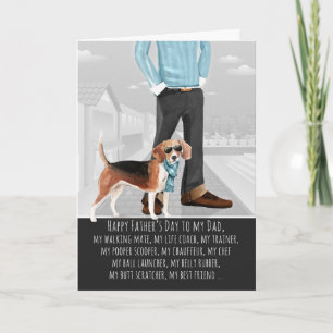 Carte Beagle de la part du papa pour la fête des pères d