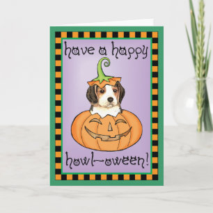 Carte Beagle d'Halloween
