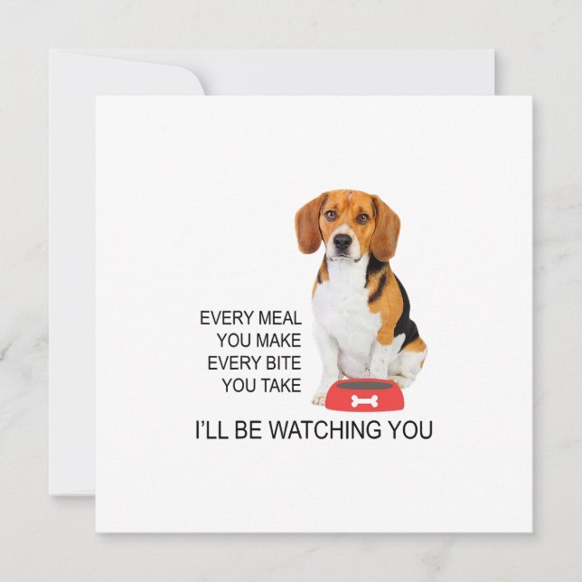 Carte Beagle Maman Va Regarder Beagle (Devant)