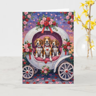 Carte Beagles Fête de la Saint-Valentin