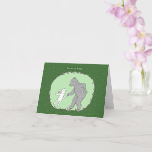 Carte Bear and Bunny Dancing mignon Anniversaire