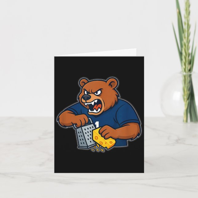 Carte Bear Grating Cheese Funny  (Devant)