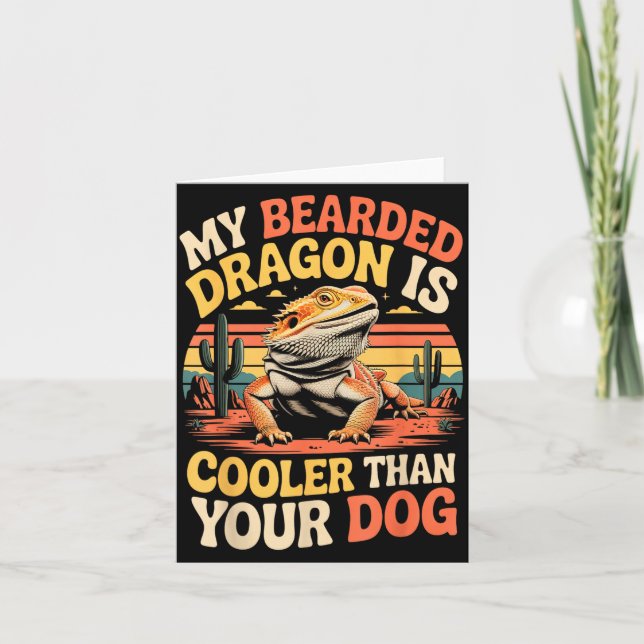 Carte Bearded Dragon Cooler Reptile Animal Beardie Beard (Devant)
