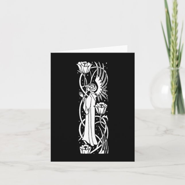 Carte Beardsley Angel & Poppies Note (Devant)