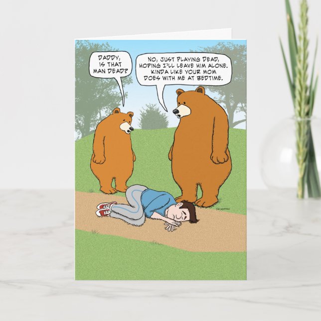 Carte Bears et Guy Jouer mort Anniversaire (Devant)