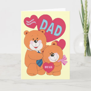 Carte Beary Spécial Papa Ours Famille Fête des pères