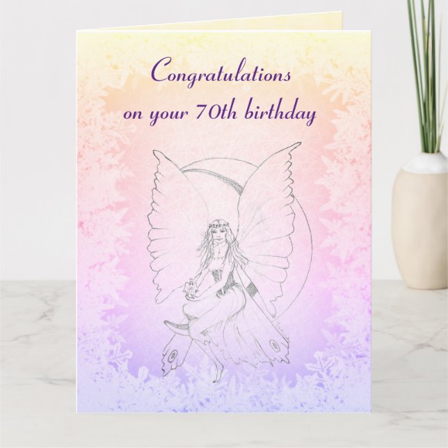 Carte Beau 70ème anniversaire design (Devant)
