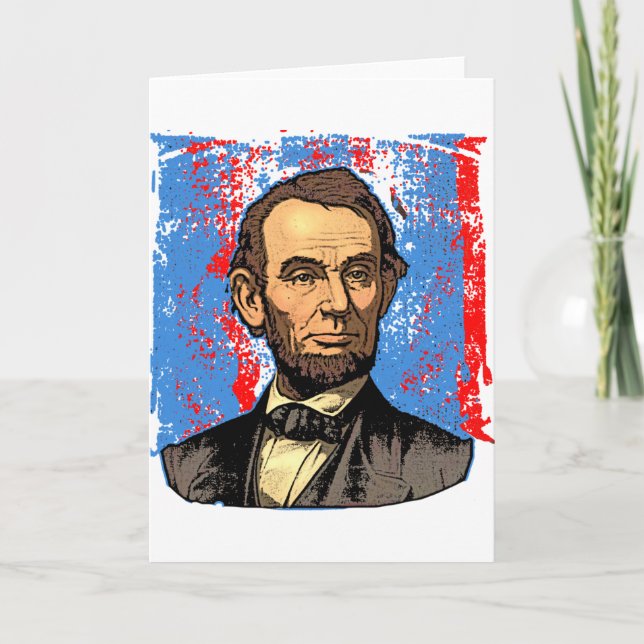Carte Beau Abraham Lincoln Portrait (Devant)