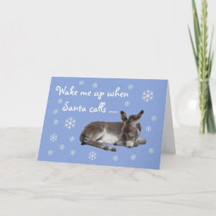Carte Beau âne de Noël