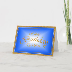 Carte Beau anniversaire de diamant bleu étincelant