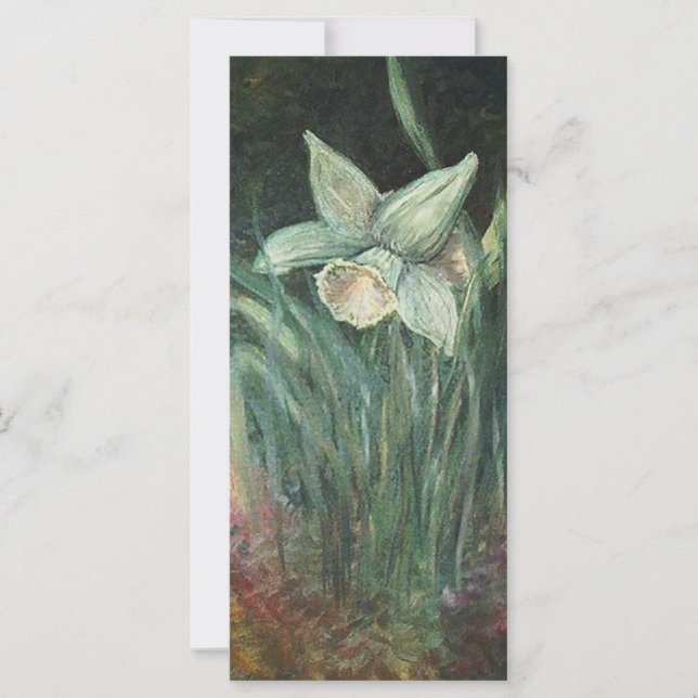 Carte Beau ART d'une Daffodile à huis douces (Devant)