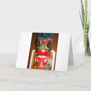 Carte Beau art traditionnel sri-lankais de masques de fe